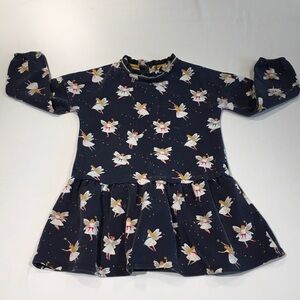 Mini Boden Sweatshirt Dress Dropped Waist Fairy Print